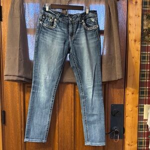 Miss Me Stylish Blue Denim Jeans with Studded Details